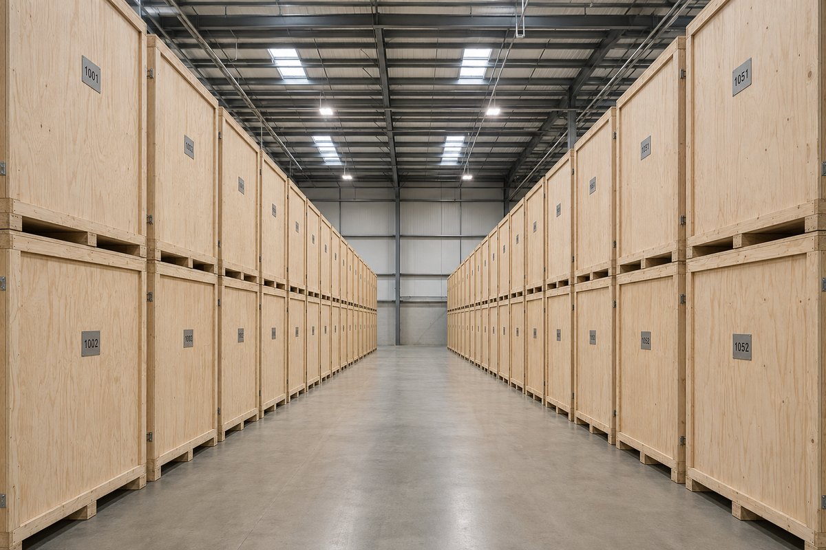 Sealed storage containers at our Coventry site